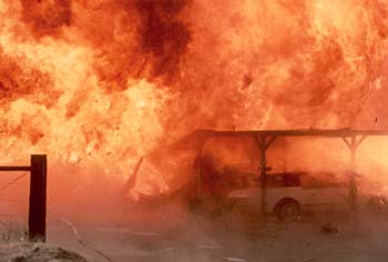 House blows up