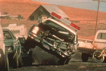 Wrecked Cop Car